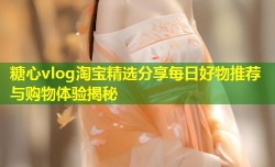 糖心vlog淘宝精选分享每日好物推荐与购物体验揭秘