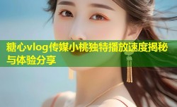 糖心vlog传媒小桃独特播放速度揭秘与体验分享